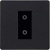 BG Evolve Master 1 Gang 2 Way Double Touch 200W Dimmer Switch - Matt Black