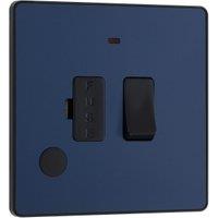 BG Evolve 13A Switched Fused Connection Unit with Power Led Indicator & Flex Outlet - Matt Blue
