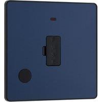 BG Evolve 13A Unswitched Fused Connection Unit with Power Led Indicator & Flex Outlet - Matt Blue