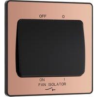 BG Evolve 10A Triple Pole Fan Isolator Switch - Polished Copper
