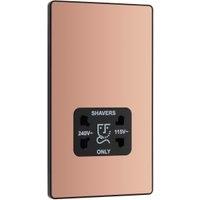BG Evolve 115/240V Dual Voltage Shaver Socket - Polished Copper