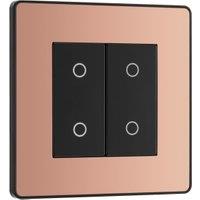 BG Evolve Secondary 2 Way Double Touch 200W Dimmer Switch - Polished Copper