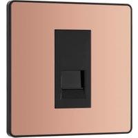 BG Evolve Single Secondary Telephone Socket - Polished Copper