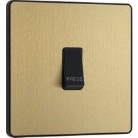 BG Evolve 10A Single Press Switch - Brushed Brass