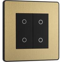 BG Evolve Master 2 Way Double Touch 200W Dimmer Switch - Brushed Brass