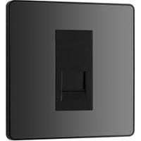 BG Evolve Secondary Single Telephone Socket - Black Chrome