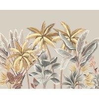 Origin Murals Tropical Palm Trees Grey Wall Mural - 3 x 2.4m