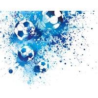 Origin Murals Football Splash Blue Wall Mural - 3 x 2.4m