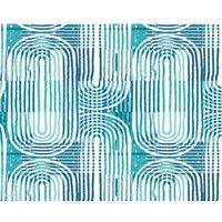 Origin Murals Curved Line Texture Blue Wall Mural - 3.5 x 2.8m