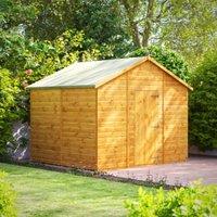 Powersheds Apex Shiplap Dip Treated Windowless Shed - 8 x 10ft