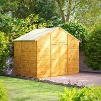 Powersheds Double Door Apex Shiplap Dip Treated Windowless Shed - 6 x 10ft