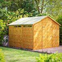 Powersheds Double Door Apex Shiplap Dip Treated Security Shed - 10 x 10ft