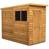 Powersheds Pent Overlap Dip Treated Shed - 4 x 8ft