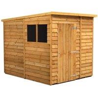 Powersheds Pent Overlap Dip Treated Shed - 6 x 8ft