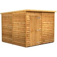Powersheds Pent Overlap Dip Treated Windowless Shed - 8 x 8ft