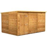 Powersheds Pent Overlap Dip Treated Windowless Shed - 12 x 8ft