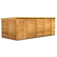 Powersheds Pent Overlap Dip Treated Windowless Shed - 18 x 8ft