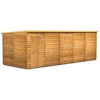 Powersheds Pent Overlap Dip Treated Windowless Shed - 20 x 8ft
