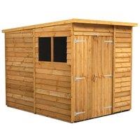 Powersheds Double Door Pent Overlap Dip Treated Shed - 6 x 8ft