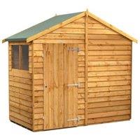 Powersheds Apex Overlap Dip Treated Shed - 4 x 8ft
