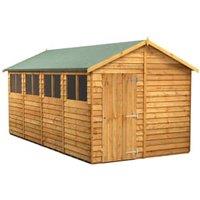 Powersheds Apex Overlap Dip Treated Shed - 16 x 8ft
