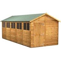Powersheds Apex Overlap Dip Treated Shed - 20 x 8ft