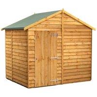 Powersheds Apex Overlap Dip Treated Windowless Shed - 6 x 8ft