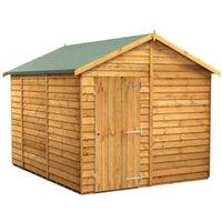 Powersheds Apex Overlap Dip Treated Windowless Shed - 10 x 8ft