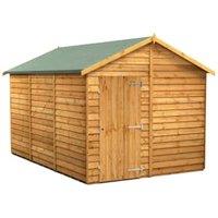 Powersheds Apex Overlap Dip Treated Windowless Shed - 12 x 8ft