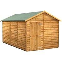 Powersheds Apex Overlap Dip Treated Windowless Shed - 14 x 8ft