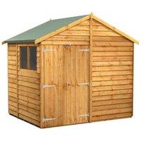 Powersheds Double Door Apex Overlap Dip Treated Shed - 6 x 8ft