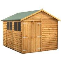 Powersheds Double Door Apex Overlap Dip Treated Shed - 10 x 8ft