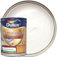 Dulux Weathershield Ultimate Protect Smooth Masonry Paint - Pure Brilliant White - 5L