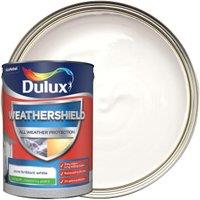 Dulux Weathershield All Weather Purpose Smooth Paint - Pure Brilliant White - 5L