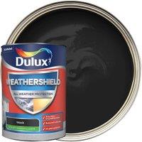 Dulux Weathershield All Weather Purpose Smooth Paint - Black - 5L