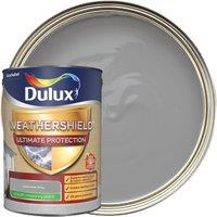 Dulux Weathershield Ultimate Protect Smooth Masonry Paint - Concrete Grey - 5L