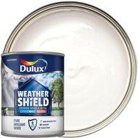 Dulux Weathershield One Coat Gloss Paint - Pure Brilliant White - 750ml