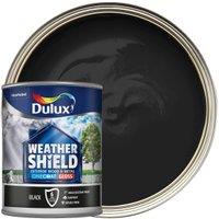 Dulux Weathershield One Coat Gloss Paint - Black - 750ml