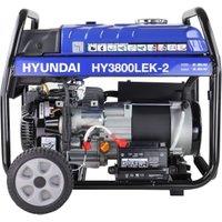Hyundai HY3800LEK-2 115V/230V Long Run E-START Petrol Generator with Wheelkit - 3200W