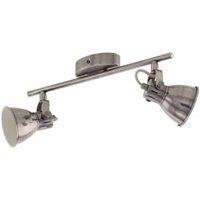 Eglo Seras Nickel Ceiling 2 Light Spotlight