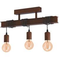 Eglo Townshend Antique Steel 3 Light Ceiling Light