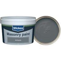 Wickes Smooth Masonry Paint - Anthracite Grey - 250ml