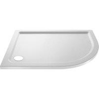 Wickes 40mm Pearlstone Right Hand Quadrant Shower Tray - 1200 x 900mm