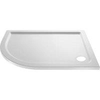 Wickes 40mm Pearlstone Left Hand Quadrant Shower Tray - 1000 x 800mm