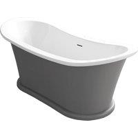 Trojan Bosham Boat Freestanding Bath with Grey Outer - 1700 x 745mm