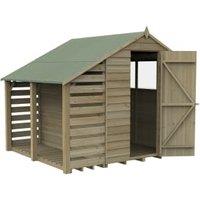 Forest Garden 4Life Apex Overlap Pressure Treated Lean-To Shed - 7 x 5ft