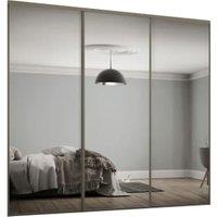 Spacepro Heritage 3 (W)ardrobe Door Kit Nickel Framed - 3 x 1 Panel Mirror - 1780mm (W)