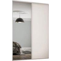 Spacepro Heritage 2 (W)ardrobe Door Kit Cashmere Framed - 1 x 1 Panel Shaker & 1 x 1 Panel Mirror - 1803mm (W)