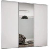 Spacepro Heritage 3 (W)ardrobe Door Kit Dove Grey Framed - 2 x 1 Panel Shaker & 1 x 1 Panel Mirror - 2261mm (W)