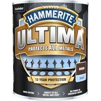 Hammerite Ultima Metal Paint - Smooth Brown - 750ml